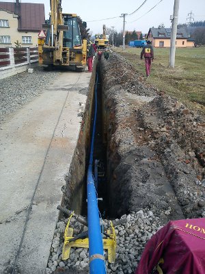 Výstavba inženýrských sítí Farské